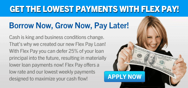 FLEX PAY LOAN - LOWEST PAYMENTS!