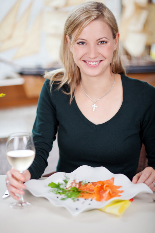 happy restaurant customer