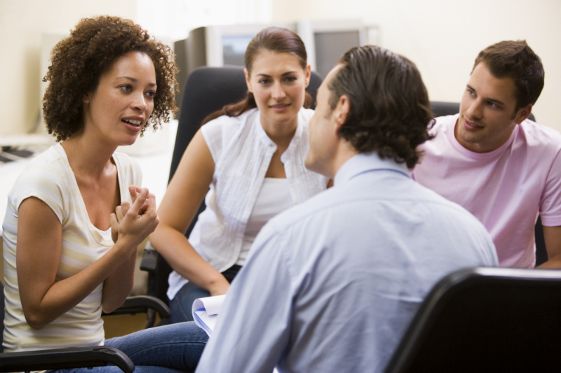 informal small team meeting