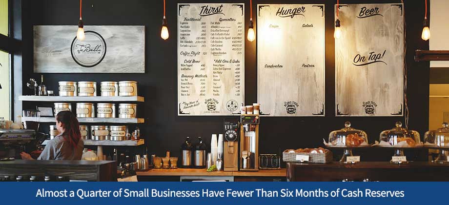 New Survey Shows Almost a Quarter of Small Businesses Have Fewer Than Six Months of Cash Reserves