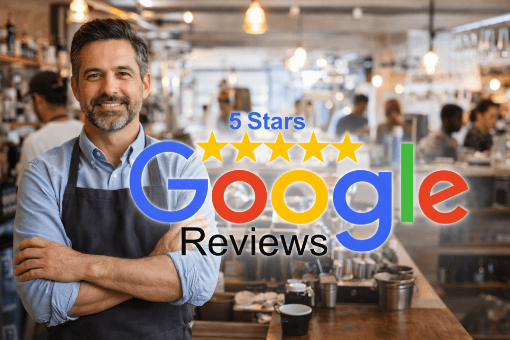 Cafe owner with glowing reviews Google Reviews Matter—and Here’s How to Get More