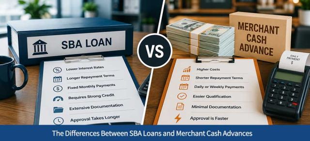 The Differences Between SBA Loans and Merchant Cash Advances